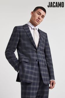 Jacamo Strukturierter Anzug mit Karomuster, Marineblau: Jacke (D58925) | 76 €
