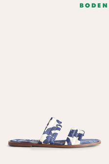 Boden Blue Printed Satin Slide Sandals (D58952) | 310 zł