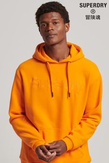 Superdry Core Kapuzensweatshirt mit farblich abgesitmmter Logostickerei, Orange (D59035) | 74 €