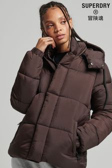 Superdry Hooded Ripstop Puffer Brown Jacket (D59075) | 134 €