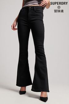 Superdry Black Organic Cotton High Waisted Skinny Flare Jeans (D59084) | 87 €