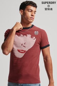 Superdry Red Ringspun Allstars KB Graphic T-Shirt (D59088) | €46