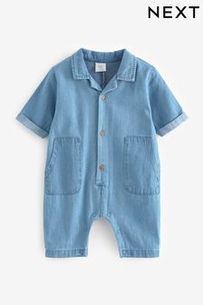 Blue Denim Overall Baby Rompersuit (0mths-2yrs) (D59111) | €19 - €22