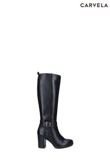 שחור - Carvela Buckle Detail Knee High Boots (D59123) | ‏1,101 ‏₪
