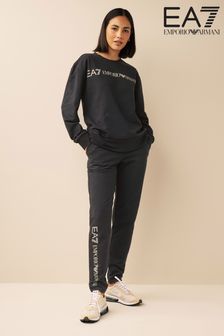 Черный - Armani женский спортивный костюм с круглым вырезом Emporio Ea7 (D59162) | €85