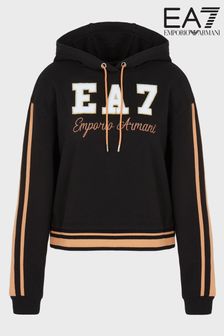 Emporio Armani EA7 Damen College-Kapuzensweatshirt, Schwarz (D59164) | 109 €