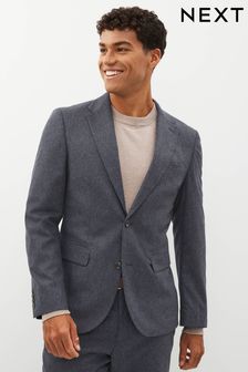 Dark Blue Regular Fit Wool Donegal Suit (D59220) | SGD 195