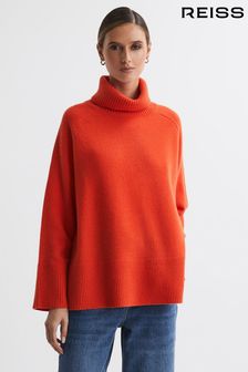 Reiss Orange Edina Relaxed Wool-Cashmere Blend Roll Neck Jumper (D59232) | AED1,138