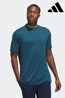 adidas Golf  Adi Jacquard Mock Blue T-Shirt (D59389) | €63