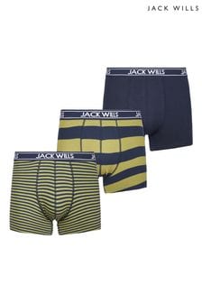 Jack Wills Blue Chetwood Boxers 3 Pack (D59518) | 190 zł
