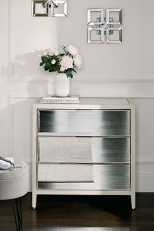 Stone Cora Mirror 3 Drawer Chest of Drawers (D59595) | €675