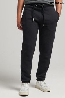 Noir - Pantalon de jogging Superdry en coton bio à logo brodé style vintage (D59626) | €72