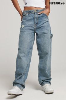 Superdry Blue Organic Cotton Vintage Carpenter Jeans (D59632) | $124