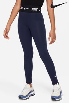 Marineblau - Nike Leggings mit hoher Taille und Logostreifen (D60012) | 51 €