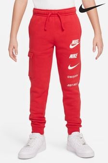 Rojo - Pantalones de chándal cargo de polar con logo de Nike (D60045) | 64 €