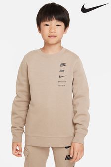 Nike swoosh colour block sweatshirt 2025 in blue and green neutral