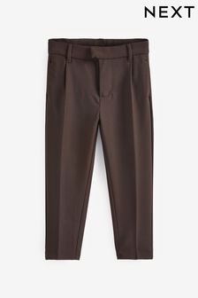 Brown Pleat Front Trousers (3-16yrs) (D60055) | AED60 - AED77