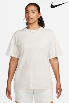 Elfenbeinfarben - Nike Oversized-T-Shirt mit kleinem Swoosh-Logo (D60132) | 59 €