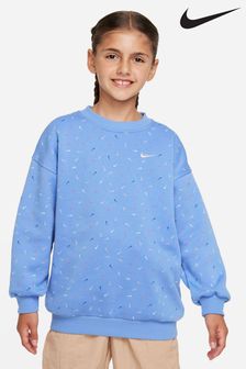 Nike Blue Oversized Club Fleece Logo Sweatshirt (D60248) | €23