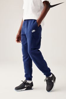 Темно-синий - Флисовые спортивные брюки-карго Nike Club (D60277) | €60