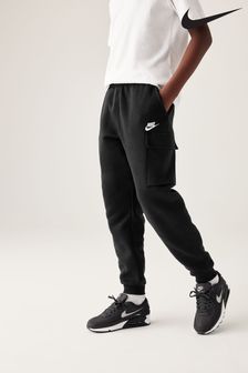 Črna - Karo hlače za prosti čas iz flisa Nike Club (D60280) | €51