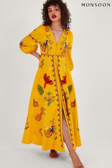 Monsoon Yellow Carrie Hand-Embellished Maxi Dress (D60341) | 510 €
