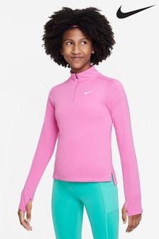 Nike Pink Dri-FIT Half Zip Long Sleeve Running Sweat Top (D60368) | €50