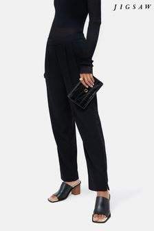 Jigsaw Grosgrain Trim Crepe Joggers (D60488) | $154