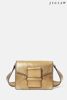 Jigsaw Gold Ada Leather Cross-Body Bag (D60667) | €224