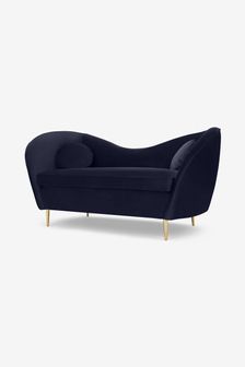 MADE.COM Modern Velvet Midnight Blue Kooper 2 Seater Sofa (D60709) | €1,102.50