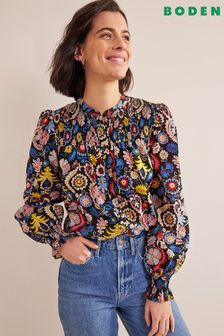 Хлопковая блузка со сборками на кокетке Boden (D61036) | €55