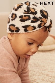 Animalprint, neutral - Baby Turban-Strickmütze (0 Monate bis 3 Jahre) (D61066) | 6 €