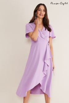 Phase Eight Purple Julissa Wrap Dress (D61083) | ₪ 649