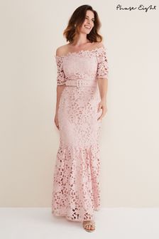 Phase Eight Pink Tallulla Lace Bardot Maxi Dress (D61089) | 174 €