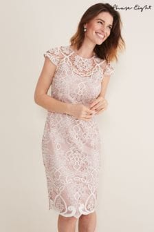 Phase Eight Pink Francis Lace Dress (D61092) | ₪ 850