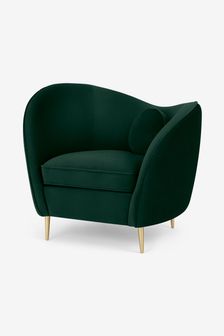 MADE.COM Modern Velvet Bottle Green Kooper Accent Armchair (D61119) | €789