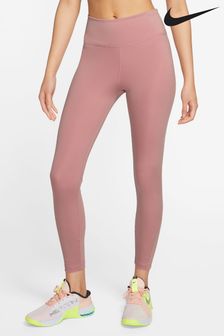 Nike Pink One Mid-Rise 7/8 Mesh-Paneled Leggings (D61147) | €28