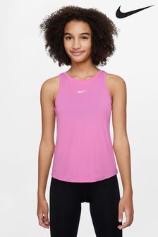 Różowy - Koszulka bez rękawów Nike Performance z mini logo Swoosh (D61207) | 72 zł