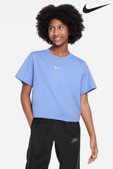 Albastru - Tricou supradimensionat pătrat Nike Essentials (D61209) | 119 LEI
