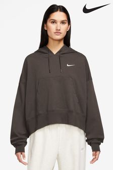 Nike Brown Sportswear Oversized Jersey Pullover Hoodie (D61250) | €44
