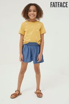 FatFace Blue Embroidered Chambray Flippy Shorts (D61421) | €22.50