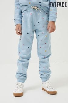 Синие спортивные брюки с цветочным принтом и манжетами Fatface (D61441) | €20
