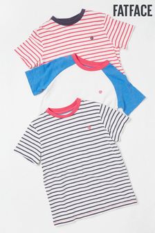 FatFace White Striped T-Shirts 3 Pack (D61464) | KRW41,100