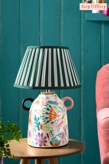 Lucy Tiffney Pink/White Floral Ceramic Table Lamp (D61590) | €172