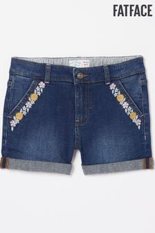 FatFace Blue Floral Embroidered Shorts (D61698) | €12.50