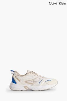 Calvin Klein ホワイト レトロ テニス スニーカー (D61757) | ￥22,840