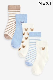 Blue Bear Baby Socks 5 Pack (0mths-2yrs) (D61759) | 39 SAR