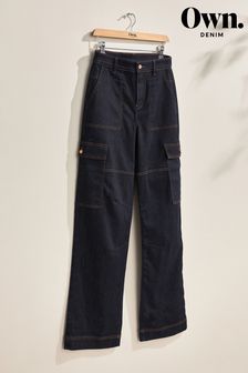 Own. Rinse Blue Cargo Jeans (D61941) | 510 SAR