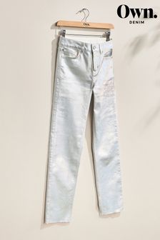 Own. Silver Pearl Mid Rise Straight Jeans (D61957) | 478 SAR