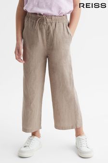 Reiss Mink Cleo Senior Linen Drawstring Trousers (D62099) | €50